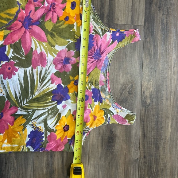 Tropical Floral Camisole - Pink, Yellow, Green - Picture 5 of 6